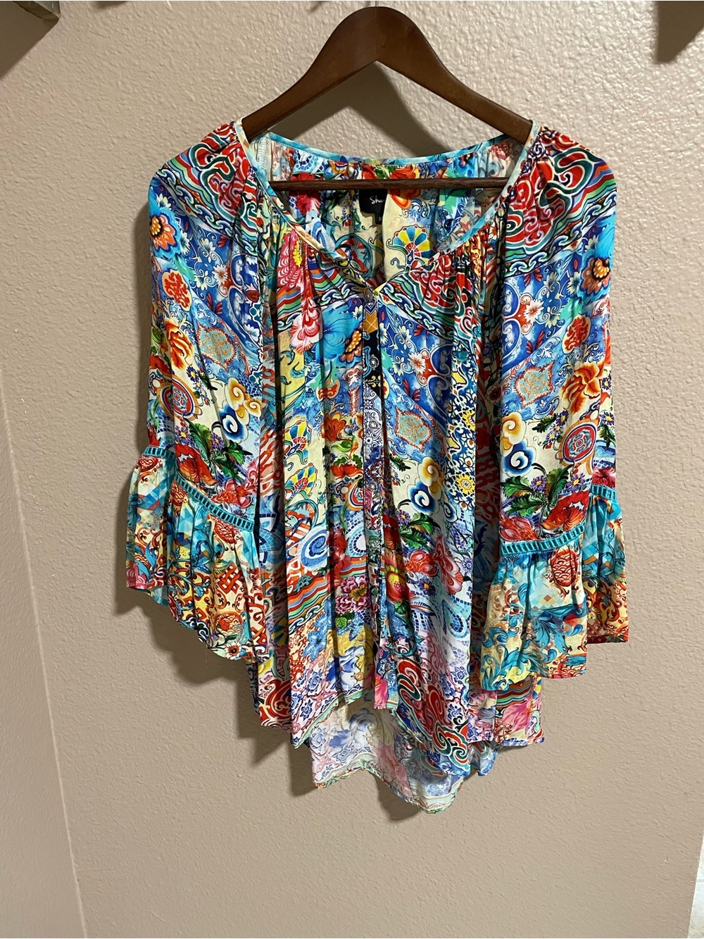SHANA Vibrant Multicolor Blouse Top